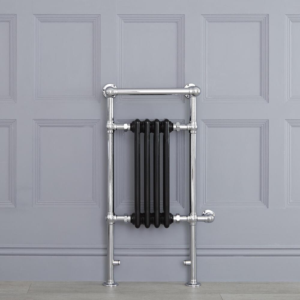 Avon Lake Klassieke Elektrische Handdoekradiator Chroom/Zwart 93cm x 45,2cm x 23cm
