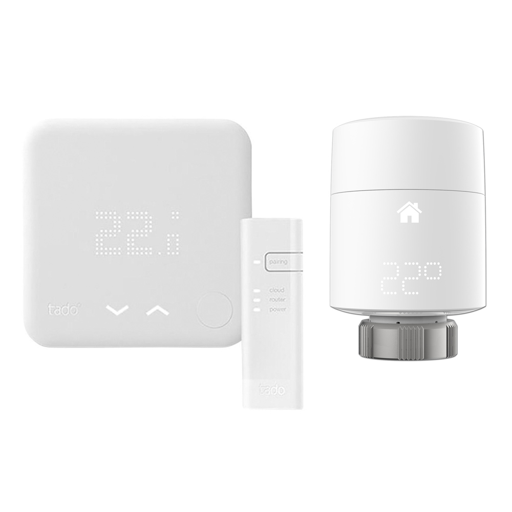 Tado° Slimme Thermostaat Starterskit V.3 Wit incl Slimme Radiatorknop Verticaal
