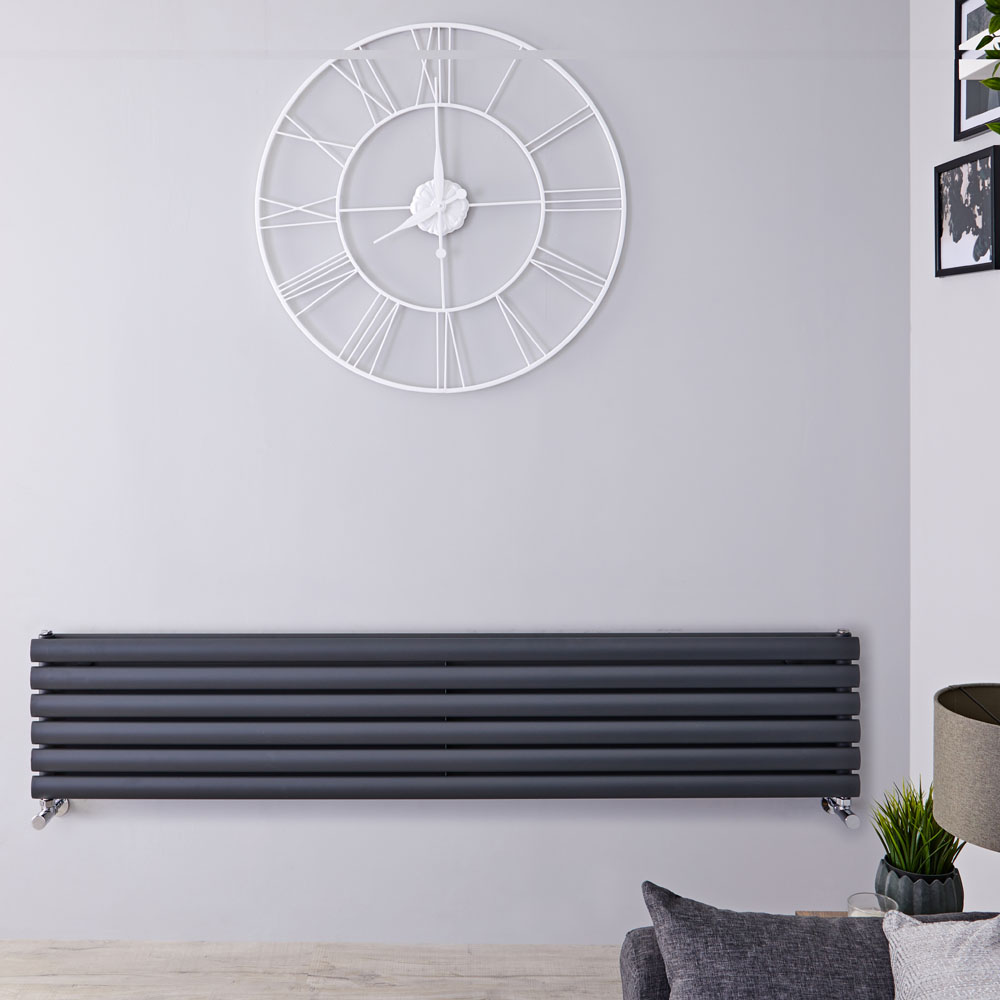 Revive Designradiator Horizontaal Antraciet 35,4cm x 178cm x 7,8cm 1325 Watt