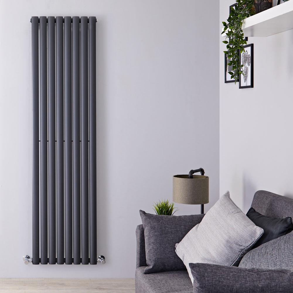 Revive Designradiator Verticaal Antraciet 178cm x 47,2cm x 5,6cm 1190 Watt