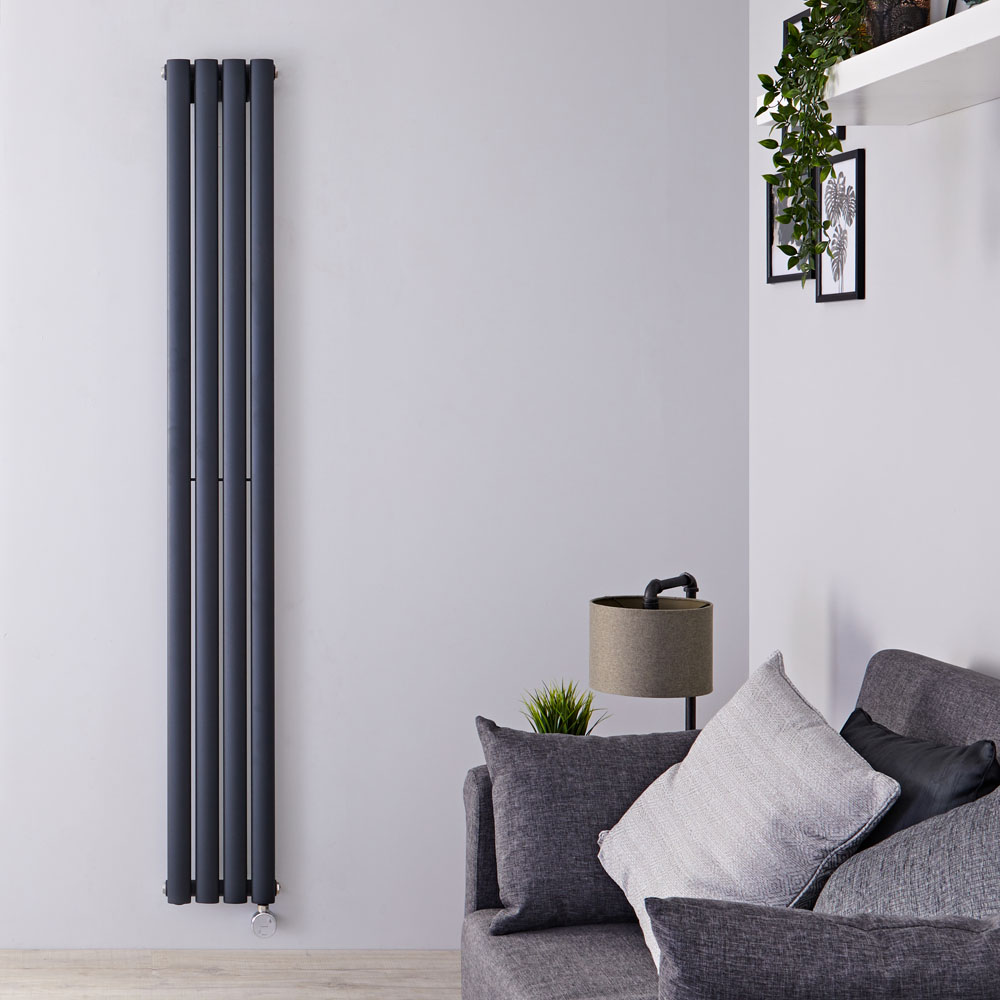 Revive Designradiator Elektrisch Verticaal Antraciet 178cm x 23,6cm x 5,6cm