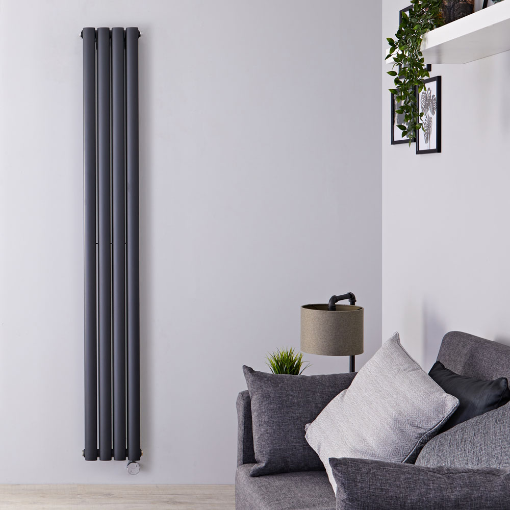 Revive Designradiator Elektrisch Verticaal Antraciet 178cm x 23,6cm x 7,8cm