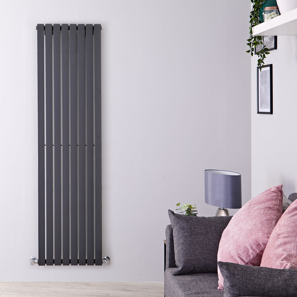 Sloane Designradiator Verticaal Antraciet 178cm x 47,2cm x 5,3cm 1196 Watt