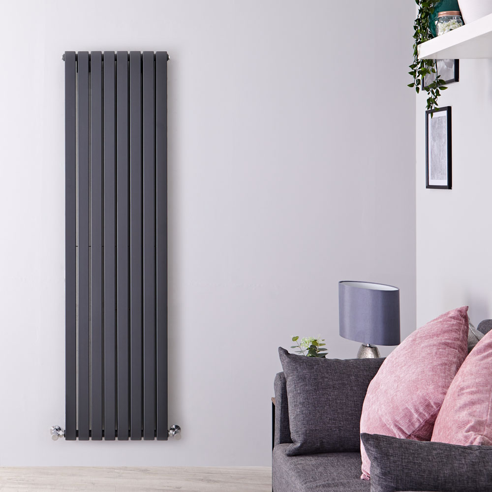 Sloane Designradiator Verticaal Antraciet 178cm x 47,2cm x 7,2cm 1931 Watt
