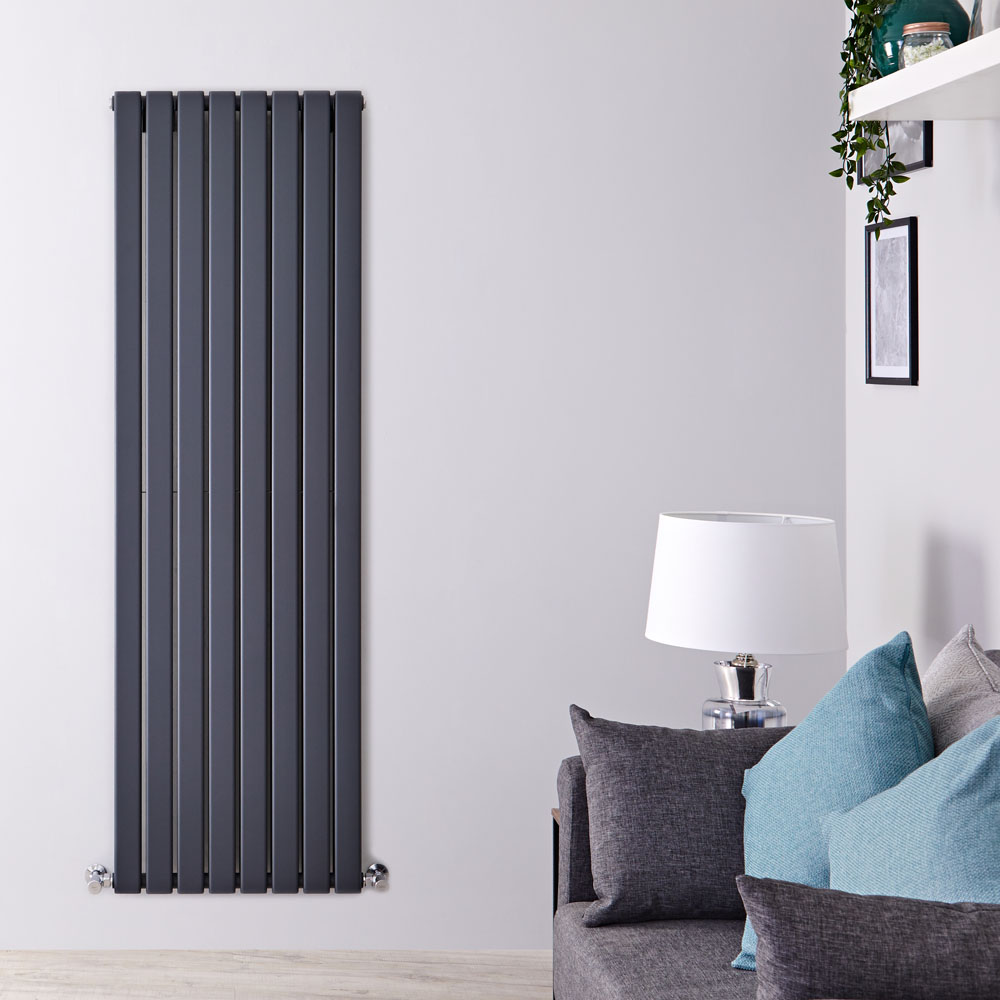 Delta Designradiator Verticaal Antraciet 178cm x 56cm x 6cm 1979 Watt