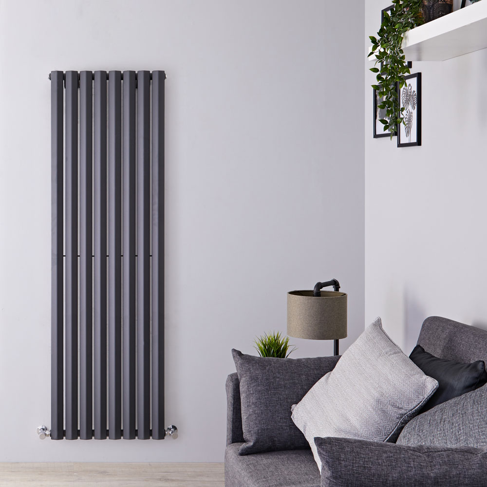 Helius Designradiator Verticaal Antraciet 178cm x 56cm x 6cm 1401 Watt