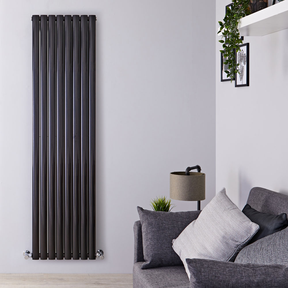 Revive Designradiator Verticaal Zwart 178cm x 47,2cm x 7,8cm 1868 Watt