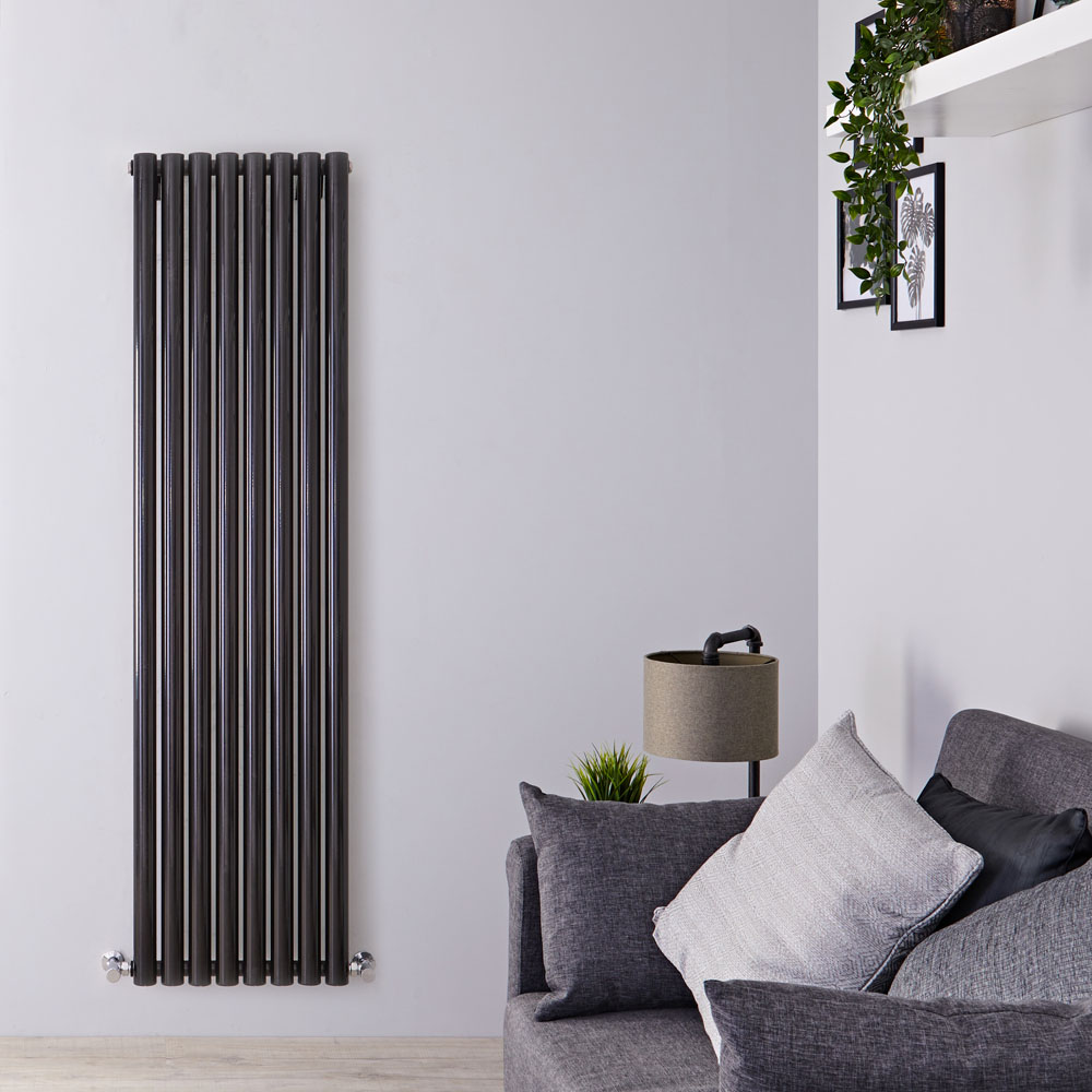 Savy Designradiator Verticaal Zwart 178cm x 118cm x 8cm 1391 Watt