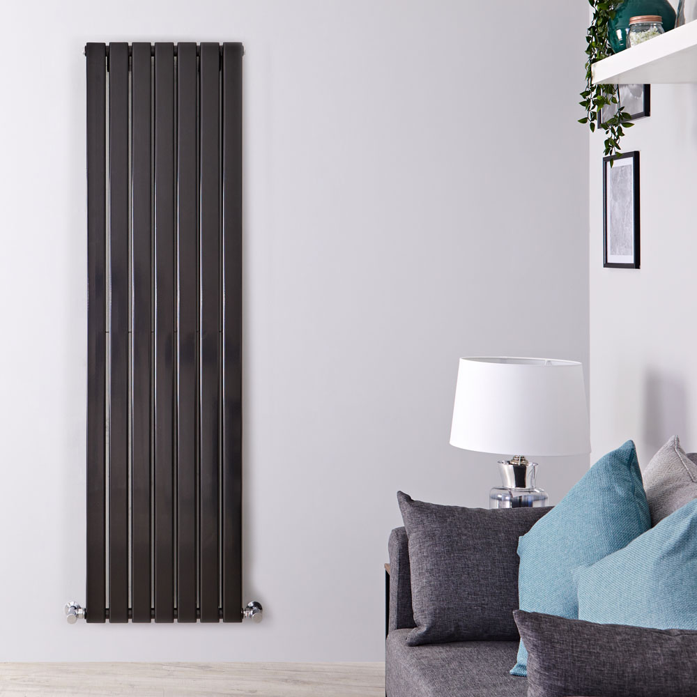 Delta Designradiator Verticaal Zwart 178cm x 49cm x 6cm 1732 Watt