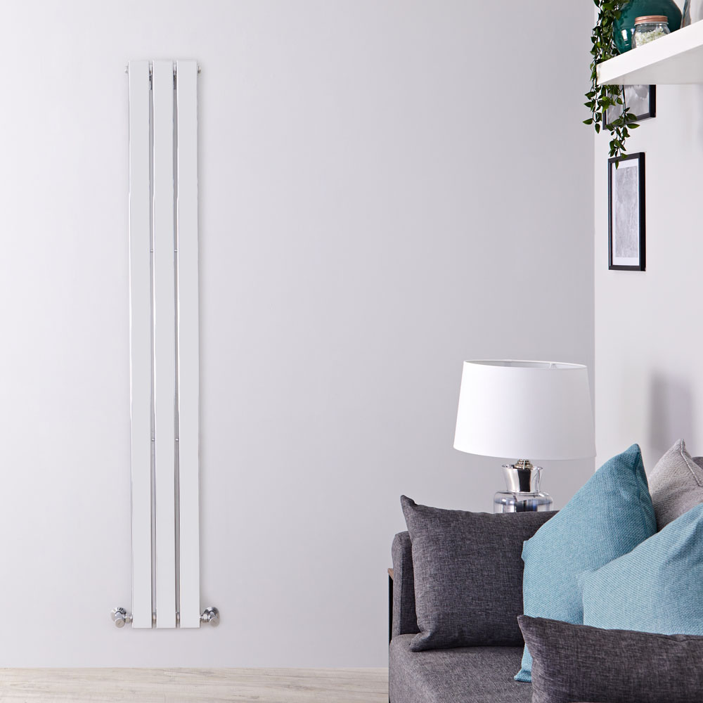 Delta Designradiator Verticaal Chroom 180cm x 22,5cm x 5cm 334 Watt