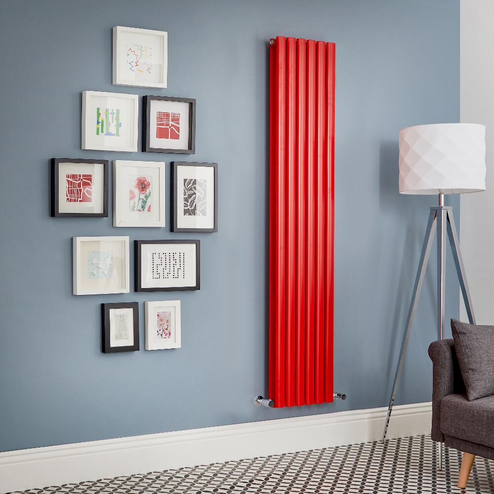 Designradiator Verticaal Rood | Kies de Afmeting | Revive