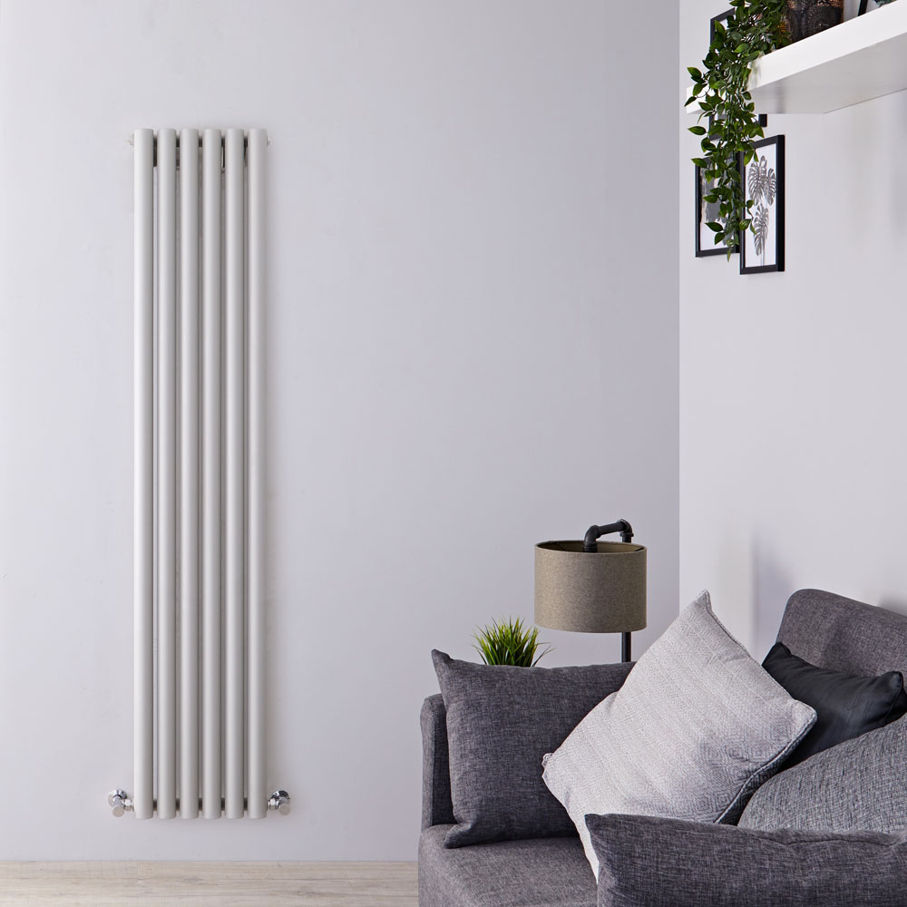 Savy Designradiator Verticaal Zilver 178cm x 35,4cm x 8cm 1043 Watt