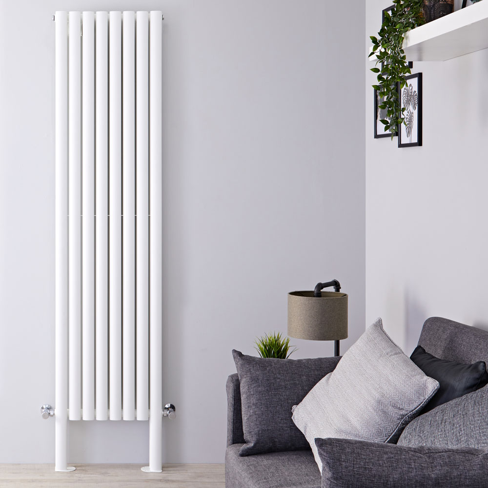 Revive Plus Designradiator Verticaal Met poten Wit 200cm x 47,2cm x 7,8cm 1868 Watt