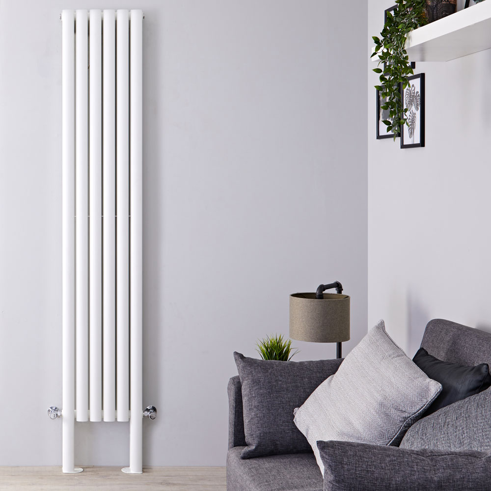 Revive Plus Designradiator Verticaal Met poten Wit 200cm x 35,4cm x 7,8cm 1401 Watt