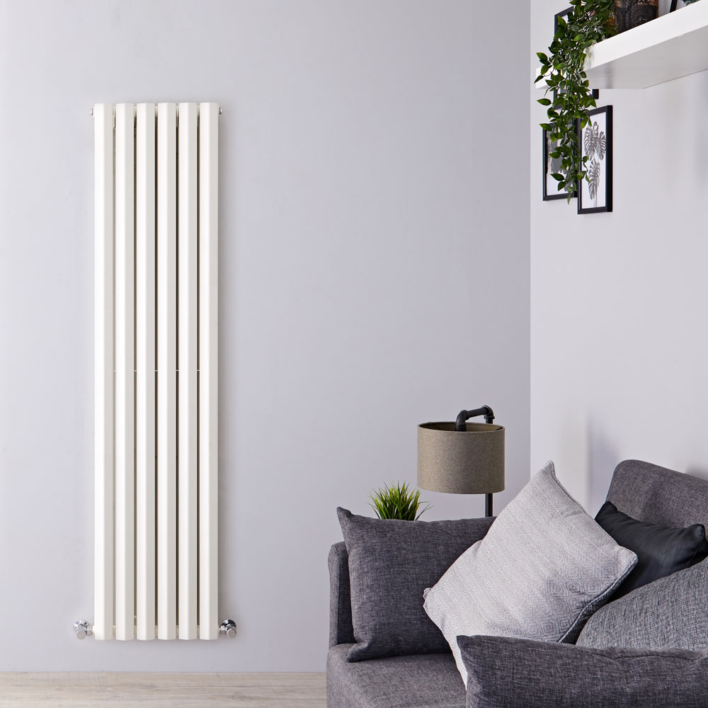Helius Designradiator Verticaal Wit 178cm x 42cm x 8,6cm 1618 Watt