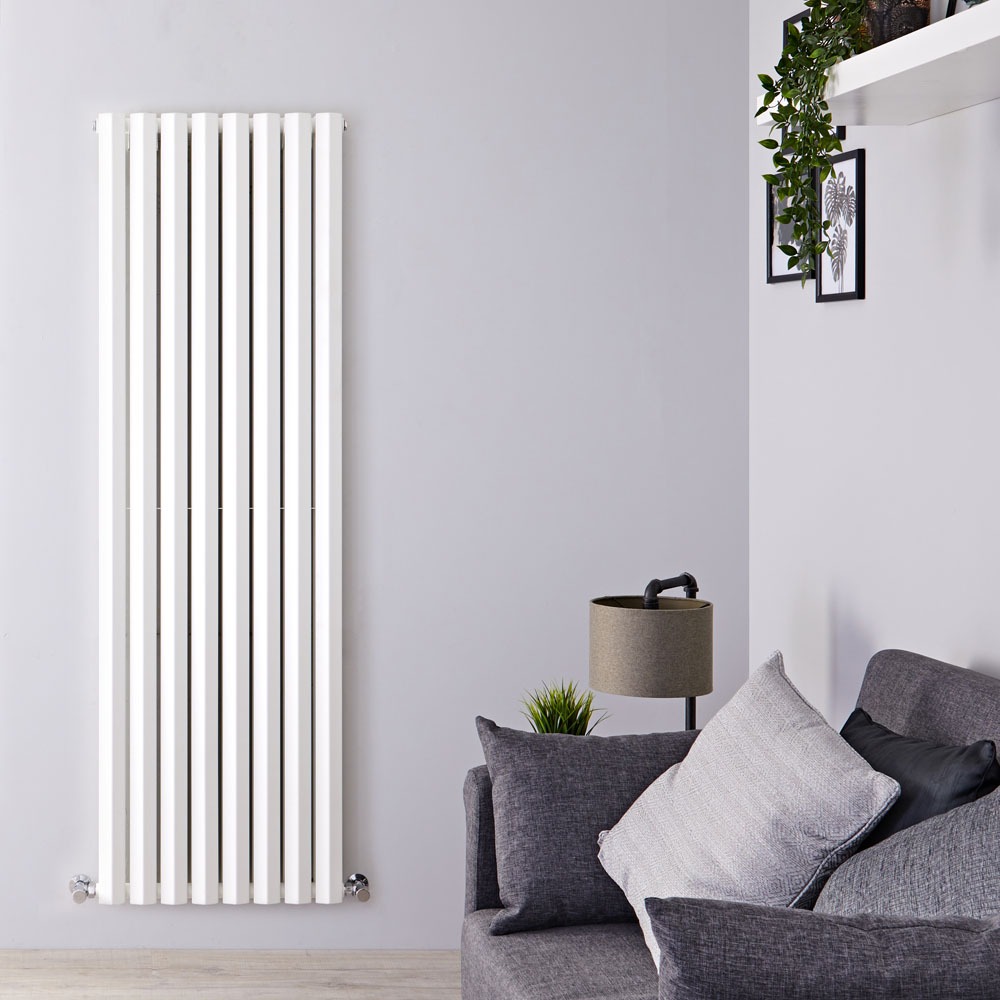 Helius Designradiator Verticaal Wit 178cm x 56cm x 8,6cm 2158 Watt