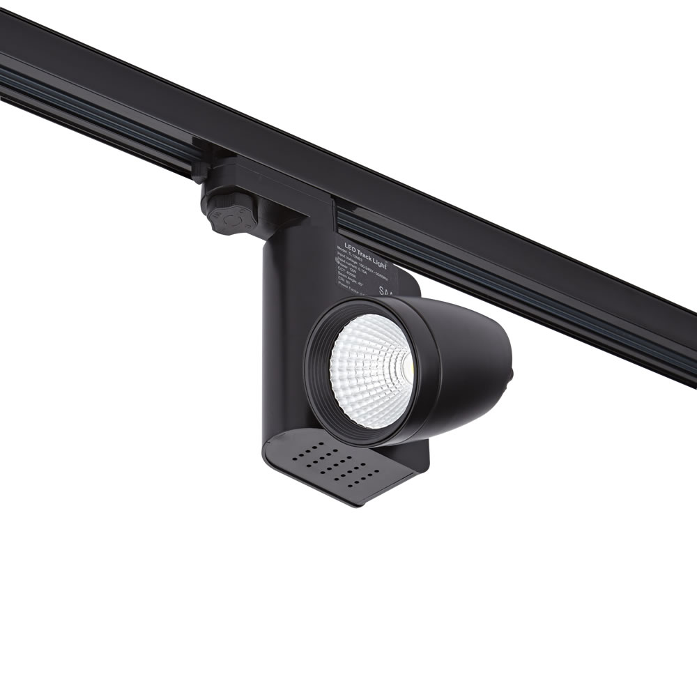 Biard 12W 3-fase LED Railspots - Zwart - Rond
