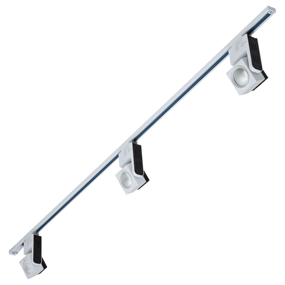3 x 25W Led Railverlichting - 1 x 2Mtr - Wit
