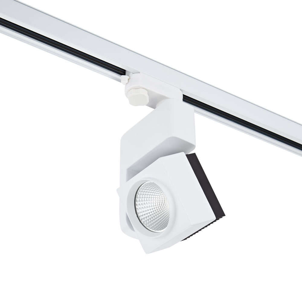 Biard 25W 3-fase LED Railspots - Wit - Vierkant