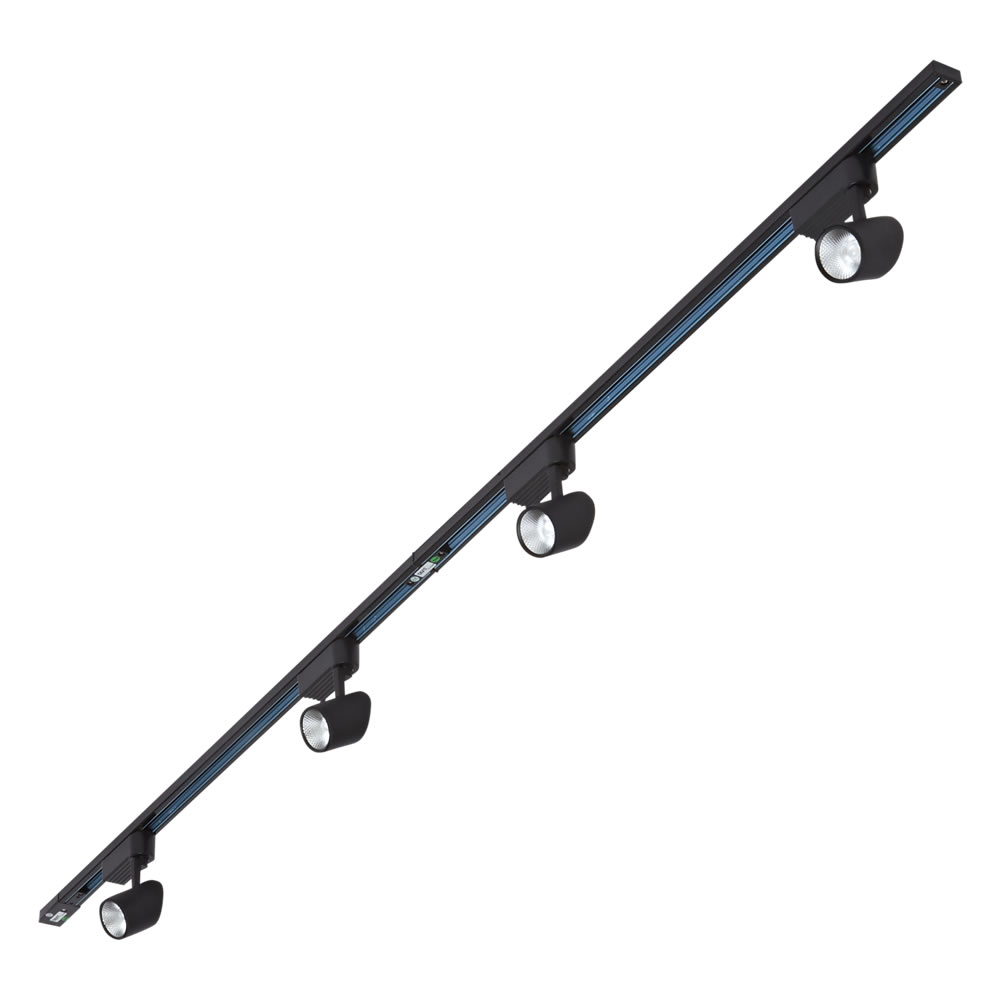 Biard 4 x 7W LED Railverlichting - 2 x 1mtr - Zwart