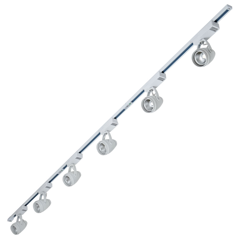 6 x 12W Led Railverlichting - 3 x 1 Meter - Wit