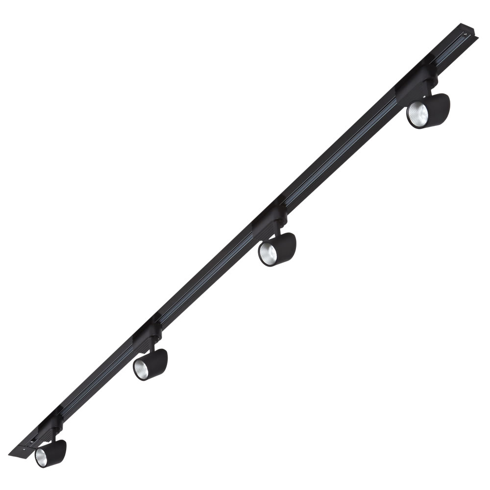 Biard 4 x 7W Verzonken LED Railverlichting - 2mtr - Zwart