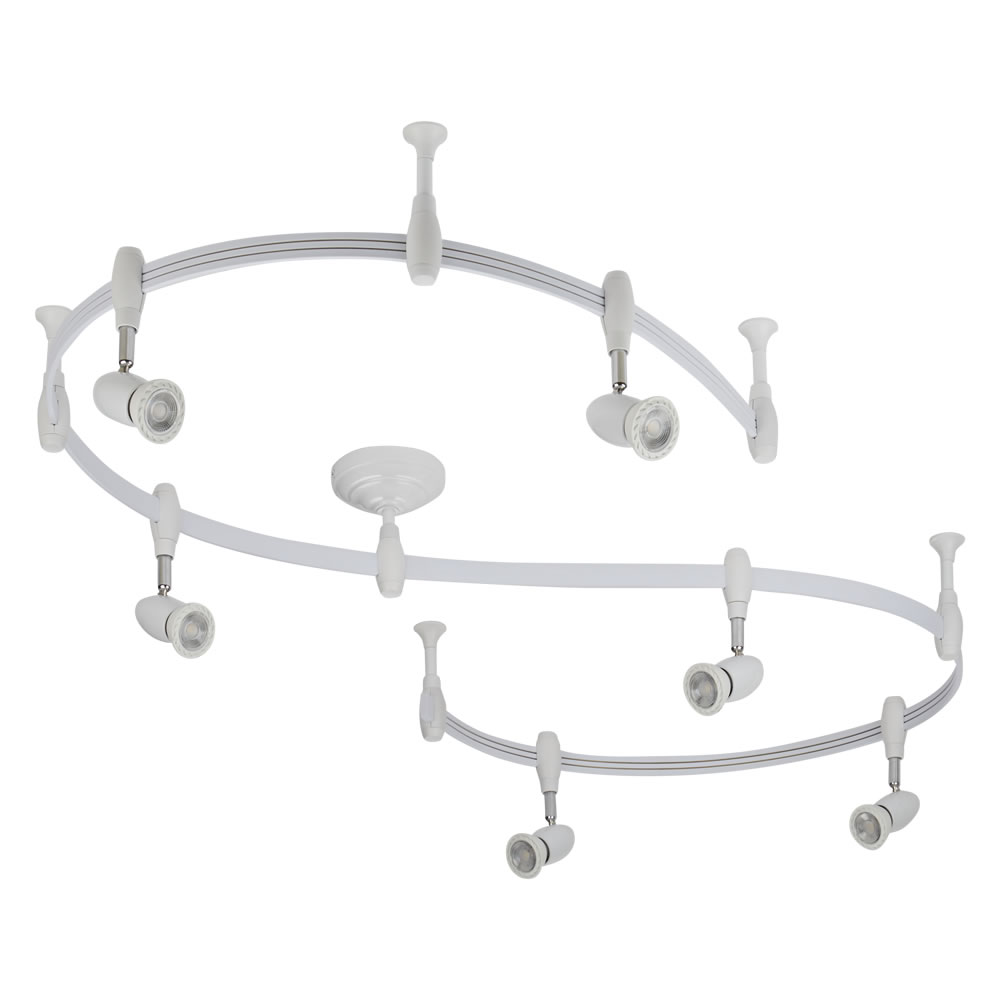 Biard Forio 300cm Flexibele Railverlichting Set incl 5 Railspots GU10 IP20 Wit