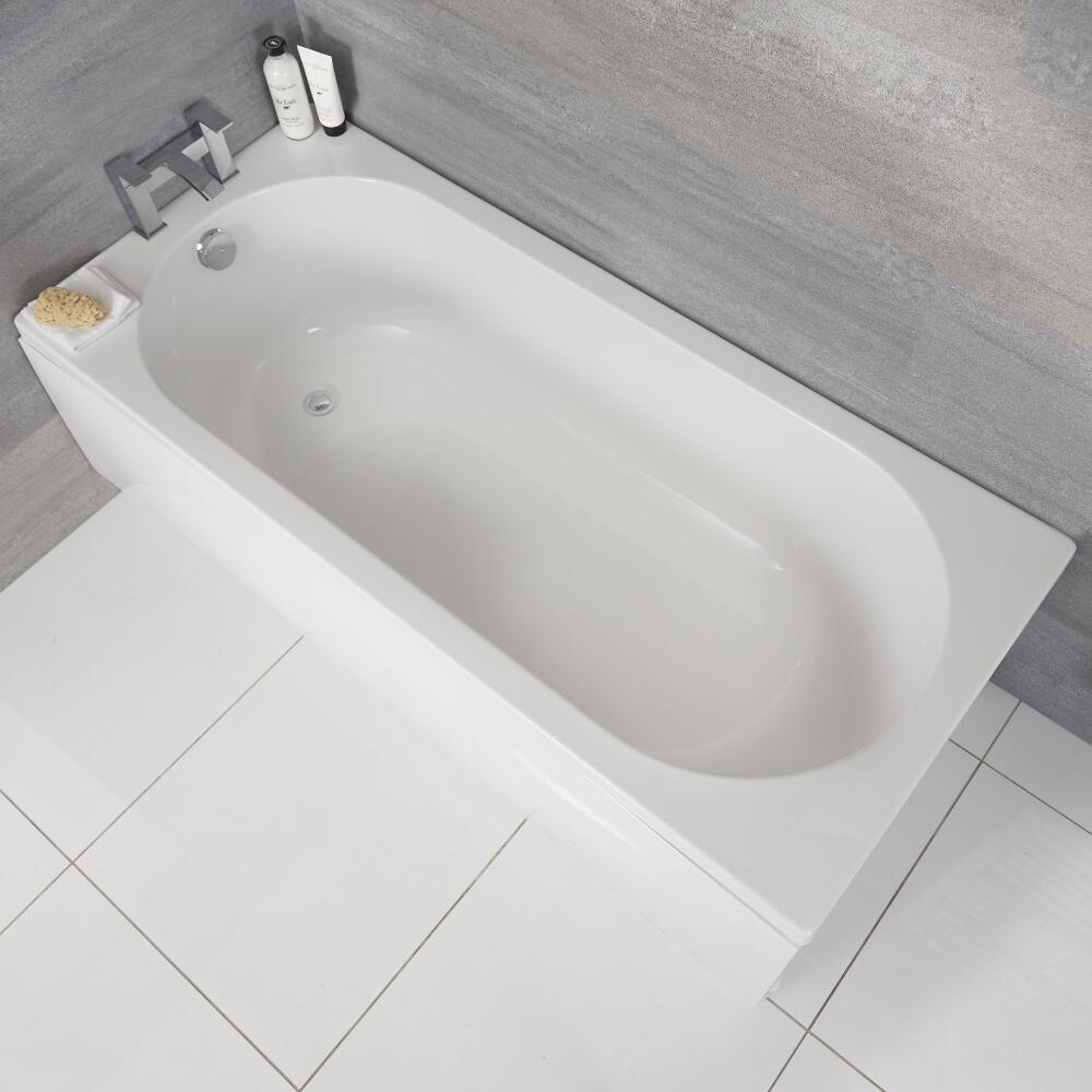 Afgerond Acryl Ligbad - 170 x 75cm excl. badpaneel