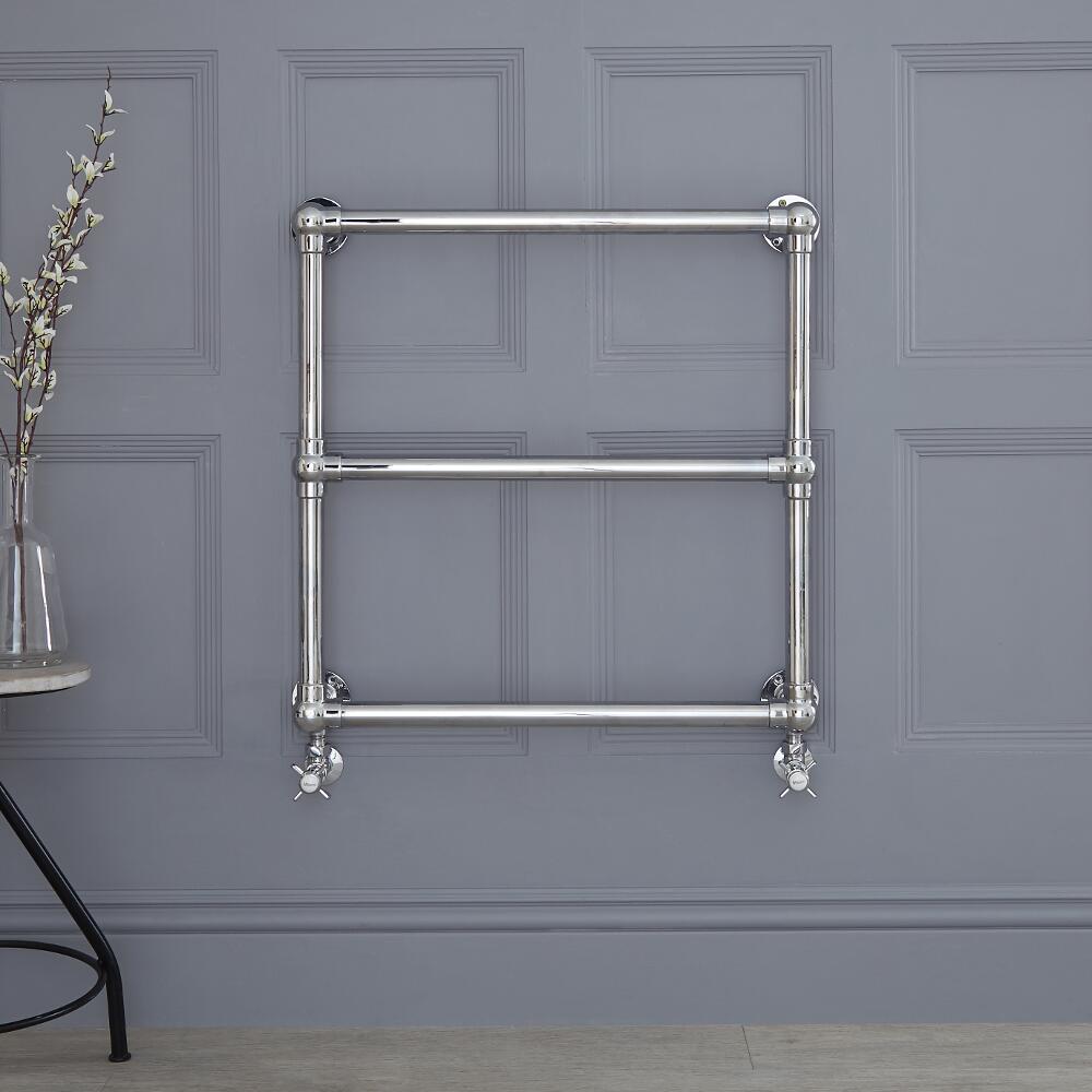 Countess Handdoekradiator Klassiek Chroom 68,5cm x 68,5cm x 15,5cm 198 Watt