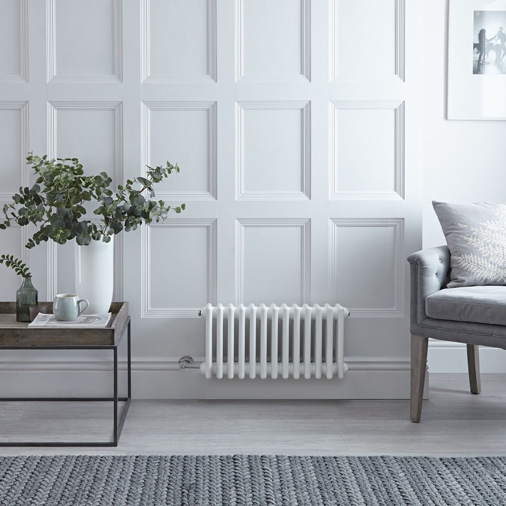 Windsor Elektrische Designradiator Horizontaal Klassiek Wit 30cm x 61cm x 10cm