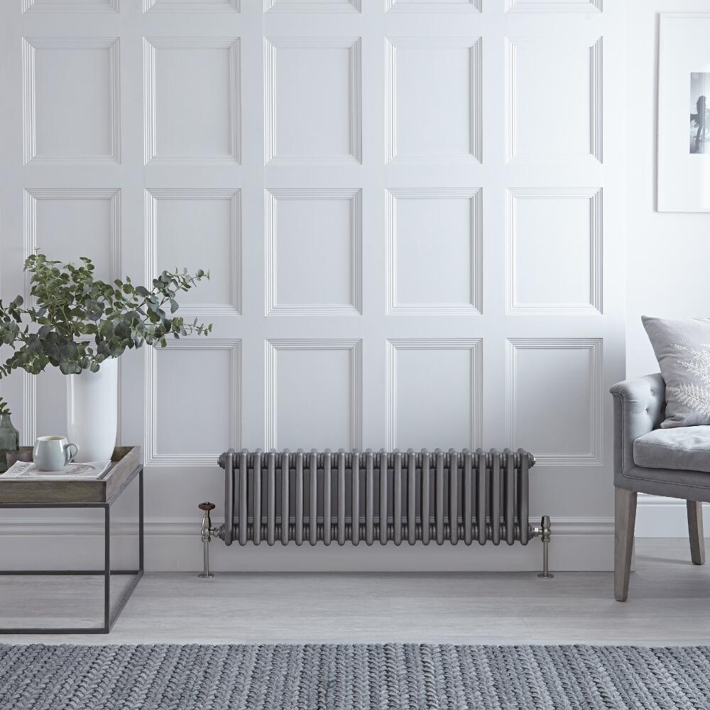 Windsor 3 - Kolomradiator Horizontaal Gelakt Metaal 30cm x 101,3cm x 10cm 889 Watt
