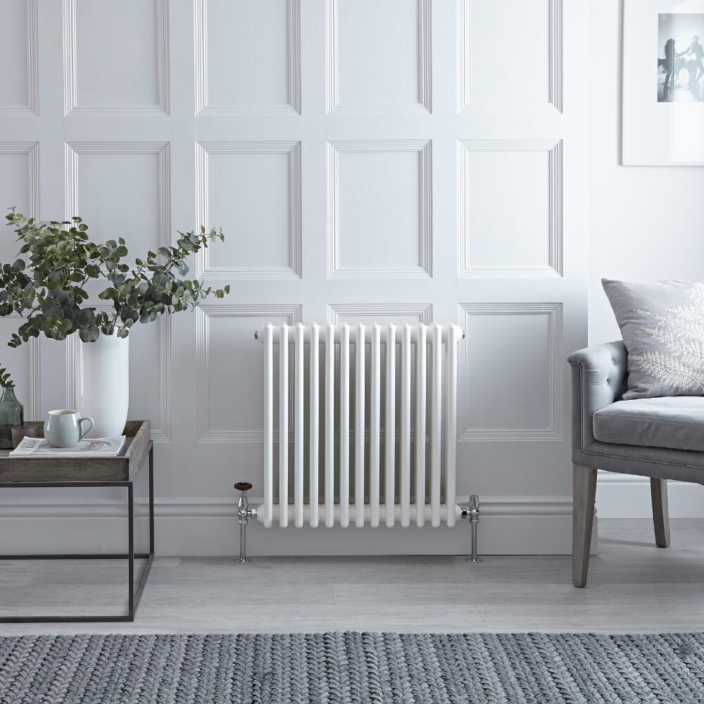 Designradiator Horizontaal Klassiek Wit 60cm x 60,5cm x 10cm 950 Watt - Windsor