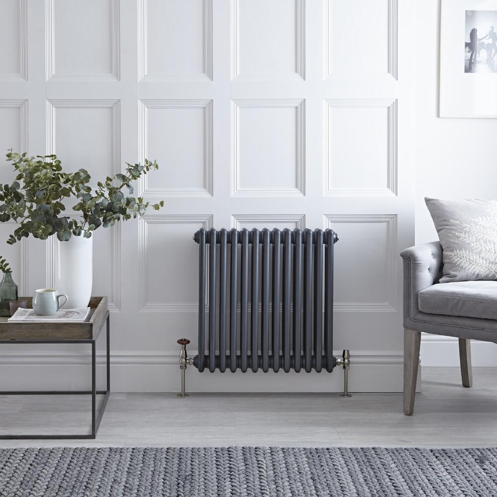 Windsor Designradiator Klassiek Antraciet 60cm x 58,5cm x 10cm 1060 Watt
