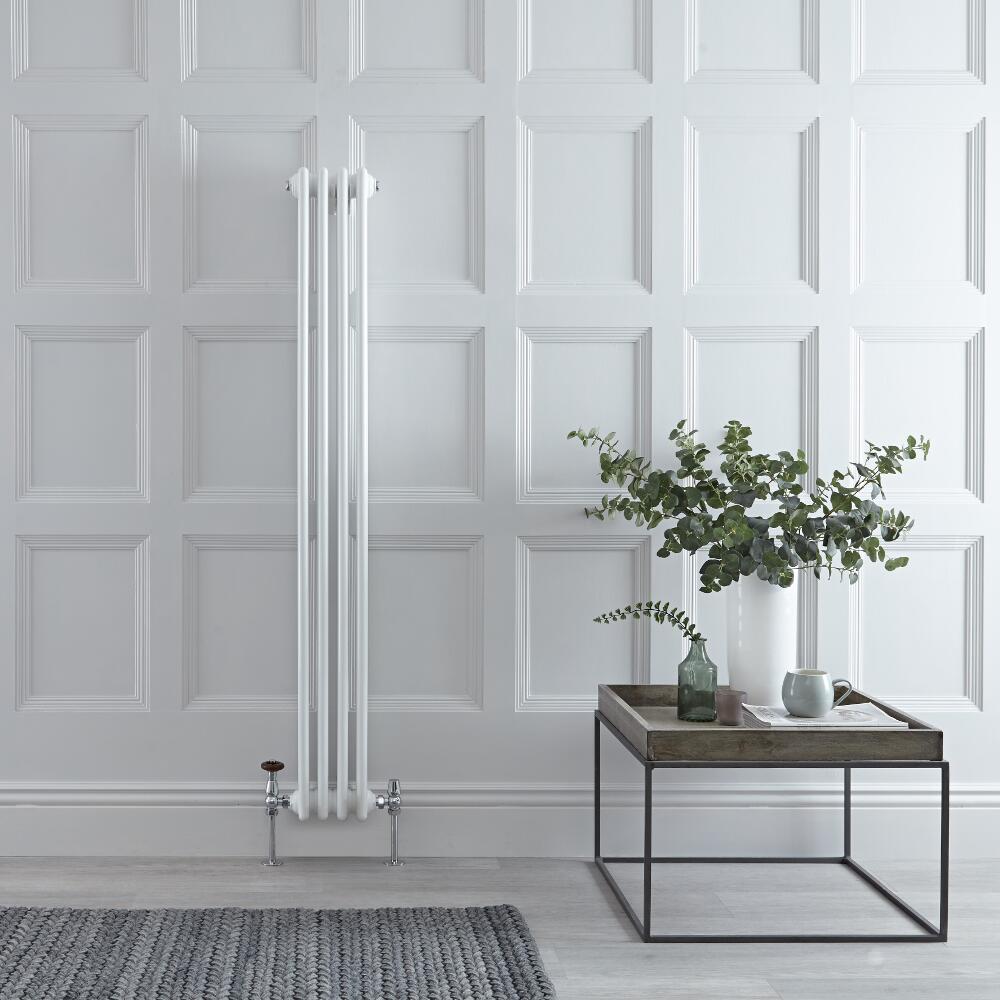 Designradiator Verticaal Klassiek Wit 150cm x 20cm x 10cm 694 Watt - Windsor