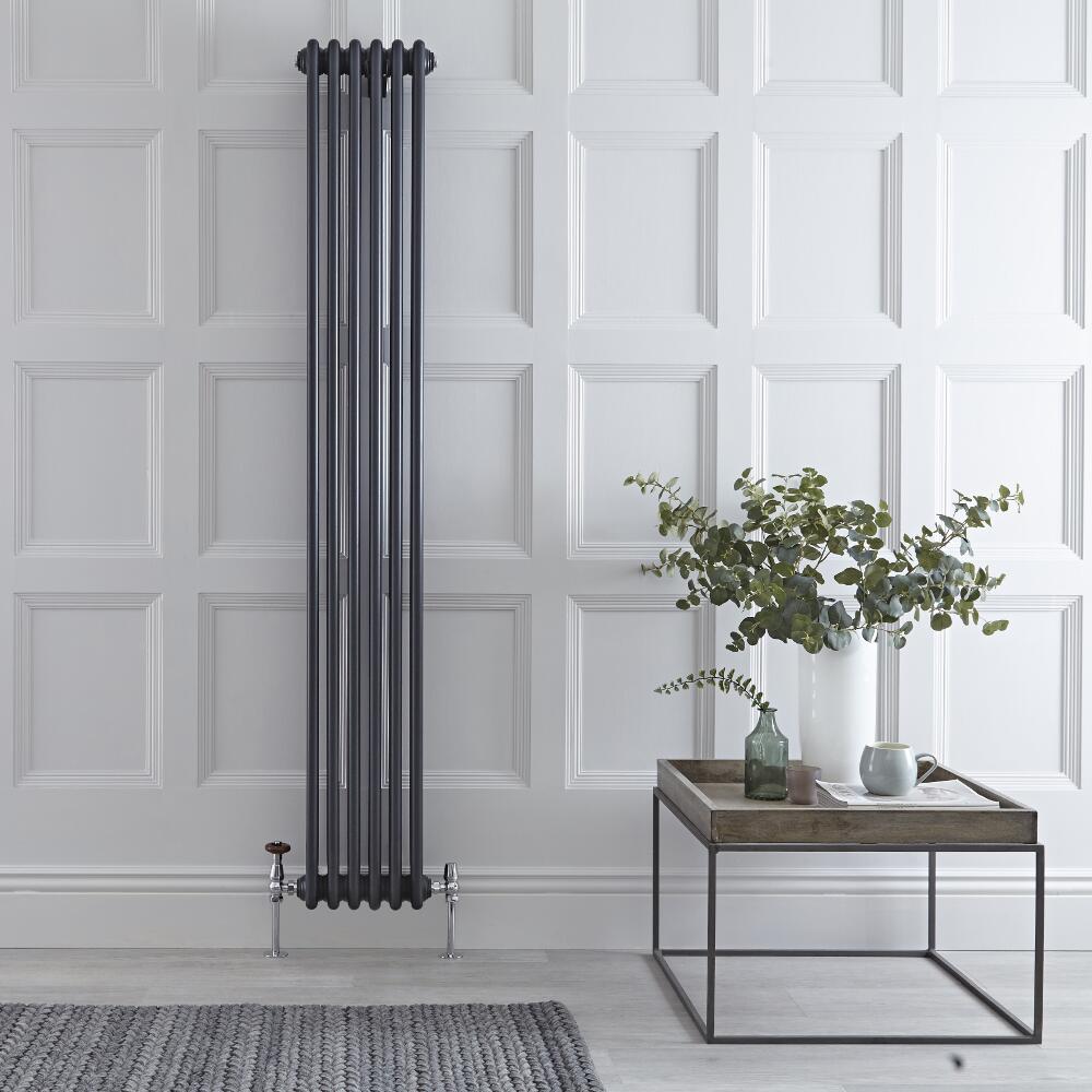 Designradiator Verticaal Antraciet 180cm x 29cm 1196 Watt - Windsor - Windsor