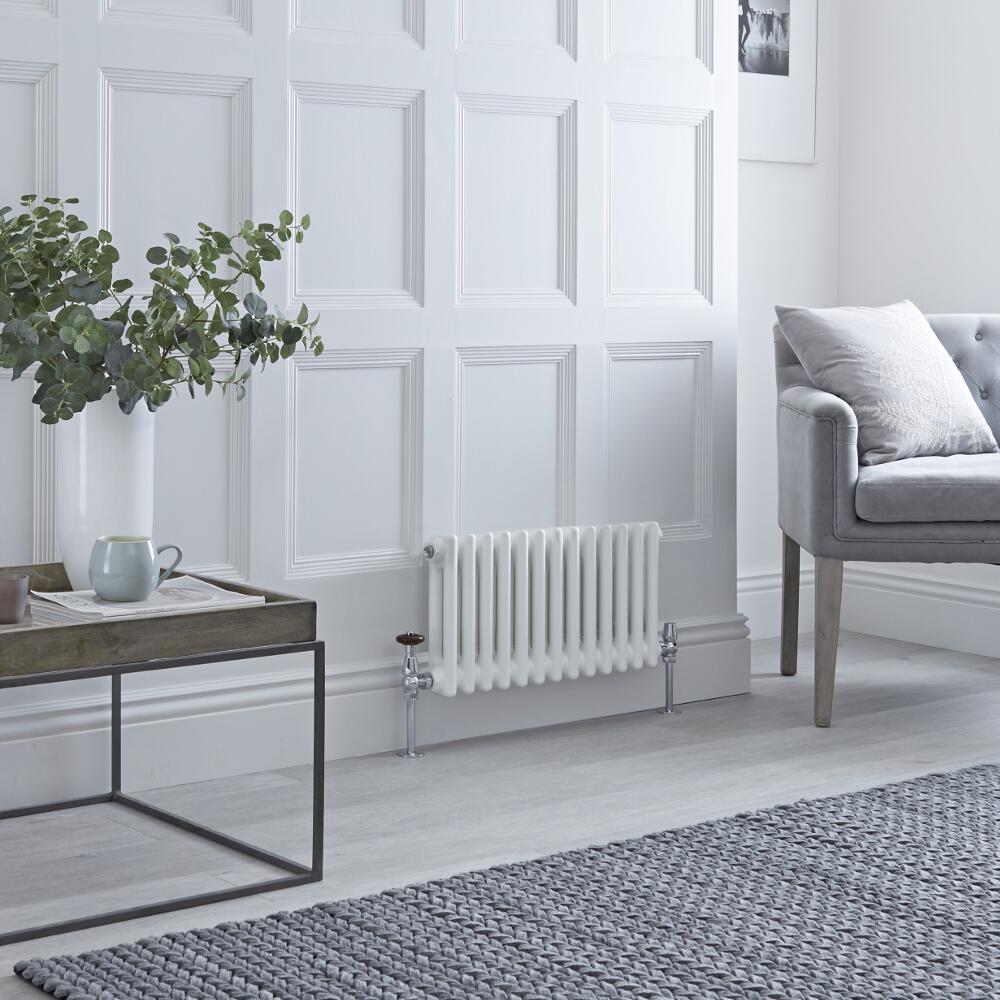 Windsor Designradiator Horizontaal Klassiek Wit 30cm x 60,8cm x 6,8cm 414 Watt