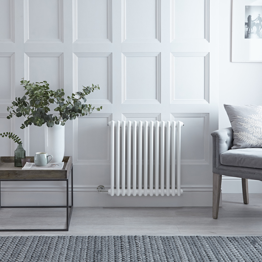 Windsor Elektrische Designradiator Horizontaal Klassiek Wit 60cm x 60,8cm x 6,8cm