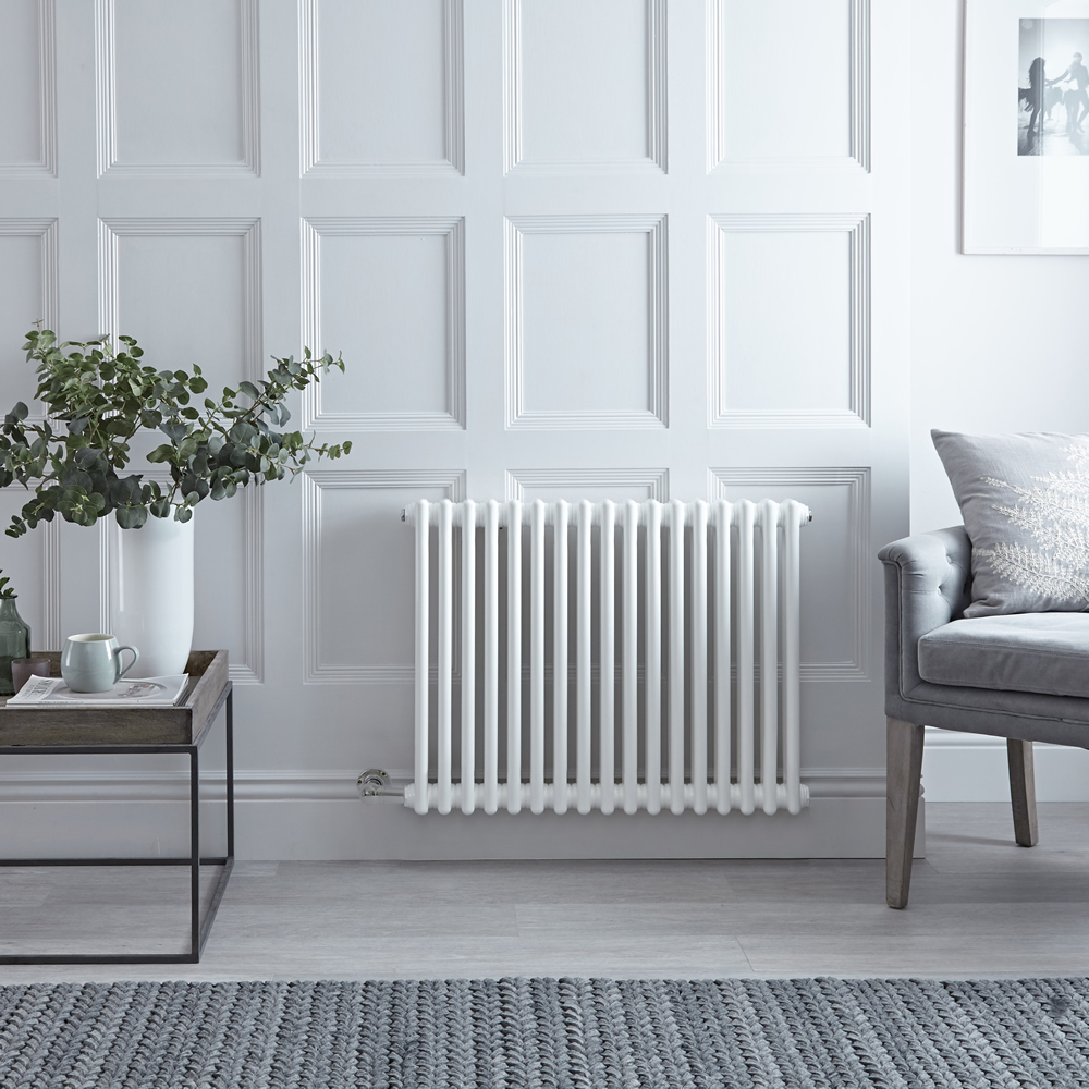 Elektrische Designradiator Horizontaal Klassiek Wit 60cm x 78,5cm x 6,8cm - Windsor