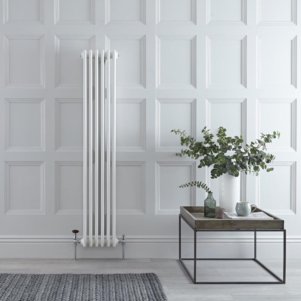 Windsor Designradiator Verticaal Klassiek Wit 150cm x 29,3cm x 6,8cm 822 Watt