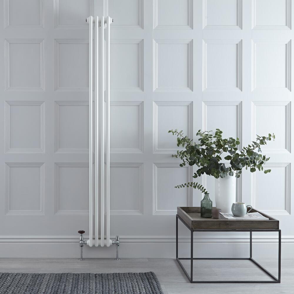 Windsor Designradiator Verticaal Klassiek Wit 180cm x 20,3cm x 6,8cm 622 Watt