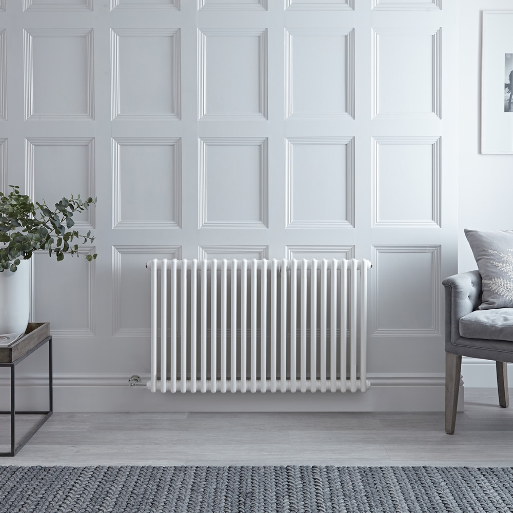 Designradiator Elektrisch Horizontaal Klassiek Wit 60 x 101cm | Keuze WiFi-Thermostaat | Windsor
