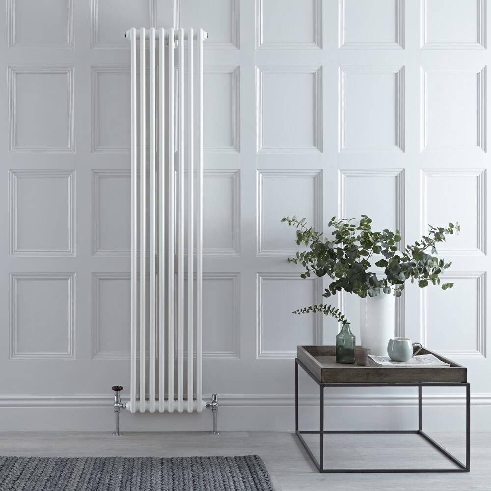 Designradiator Verticaal Klassiek Wit 180cm x 38cm x 6,8cm 1245 Watt - Windsor