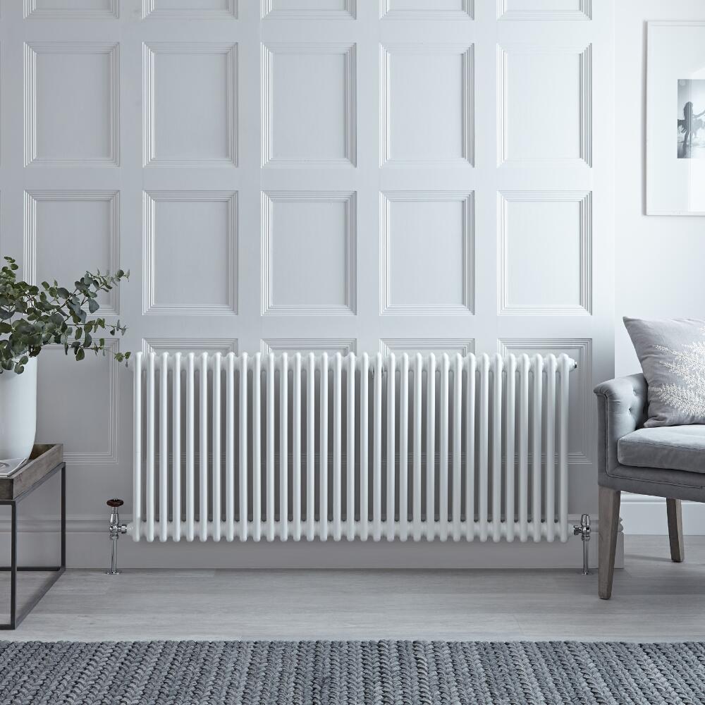 Windsor Designradiator Horizontaal Klassiek Wit 60cm x 150,8cm x 6,8cm 1873 Watt