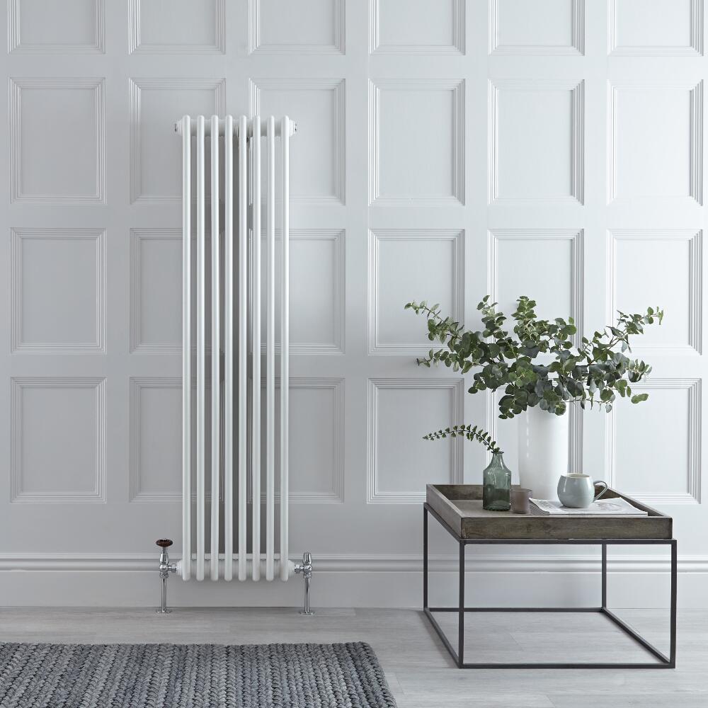 Designradiator Verticaal Klassiek Wit 150cm x 38cm x 6,8cm 1387 Watt - Windsor