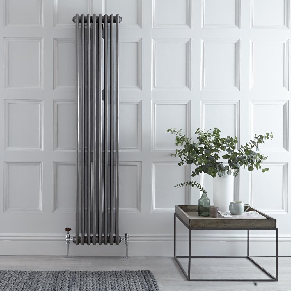 Windsor 3 - Kolomradiator Verticaal Gelakt Metaal 180cm x 38,3cm x 10cm 1558 Watt