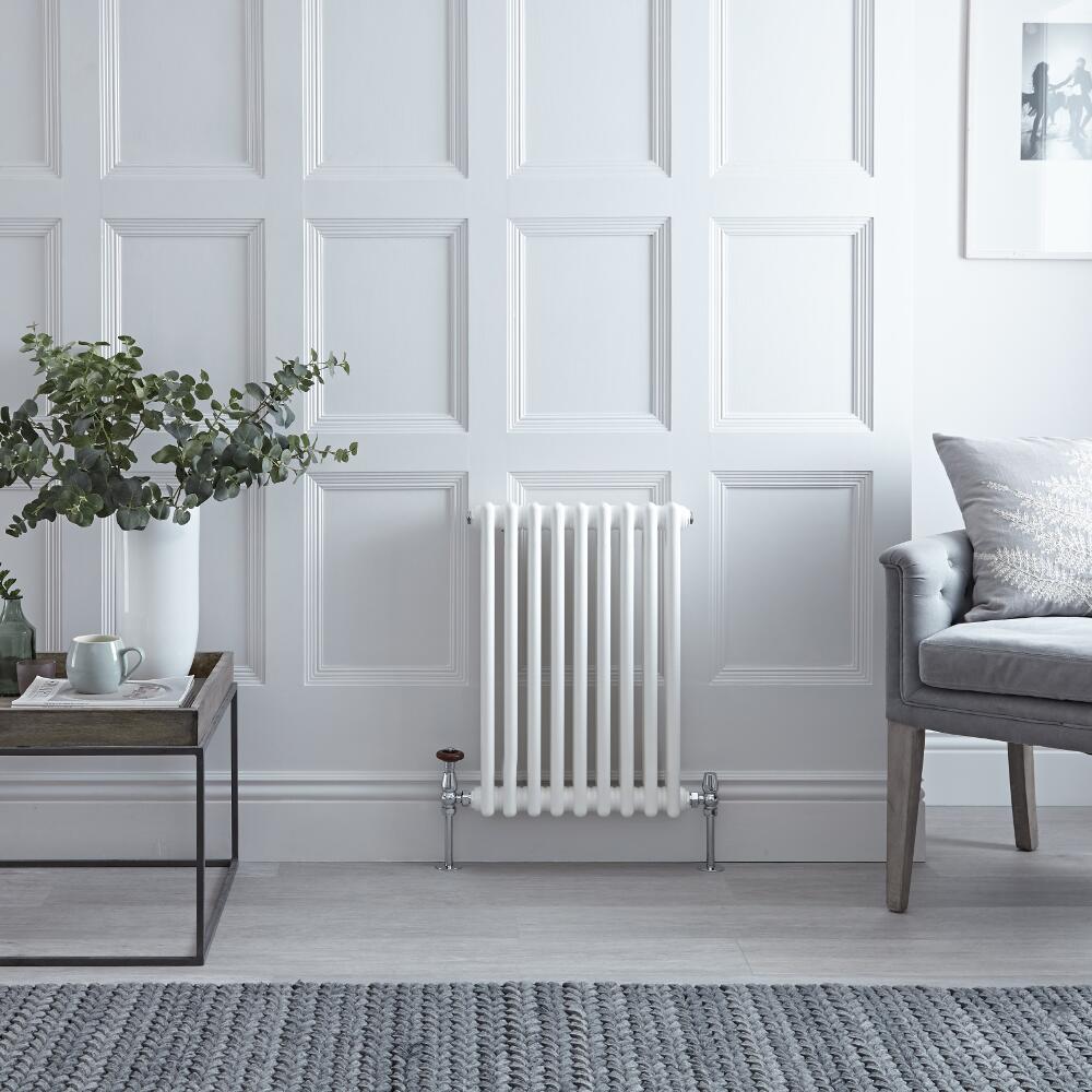 Windsor Designradiator Horizontaal Klassiek Wit 60cm x 40,5cm x 6,6cm 568 Watt