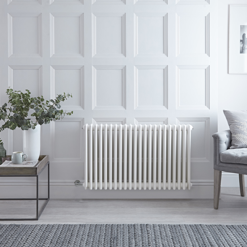 Windsor Elektrische Designradiator Horizontaal Klassiek Wit 60cm x 99cm x 10cm