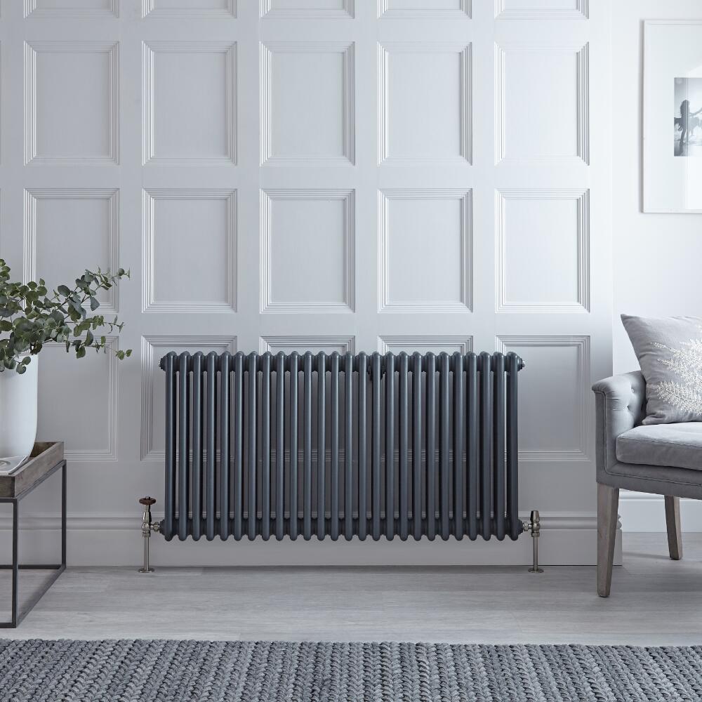 Windsor 3 - Kolomradiator Horizontaal Anthraciet 60 x 119,3 cm 1900Watt