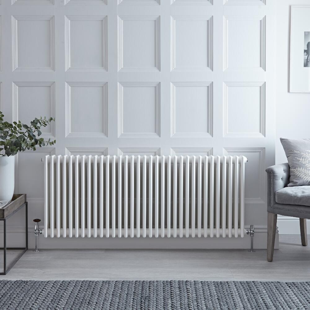 Designradiator Horizontaal Klassiek Wit 60cm x 150,5cm x 10cm 2412 Watt - Windsor