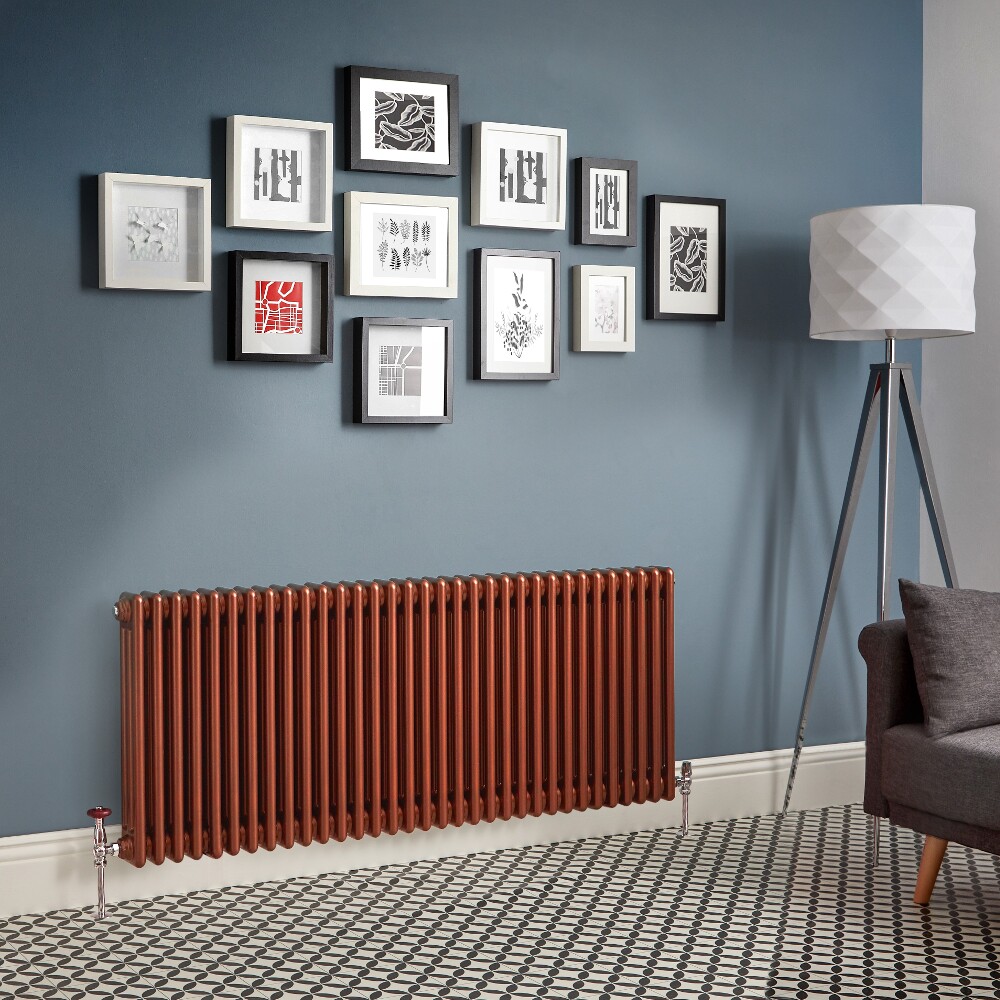 Kolomradiator Horizontaal Koper Metallic | Kies de Afmeting | Windsor